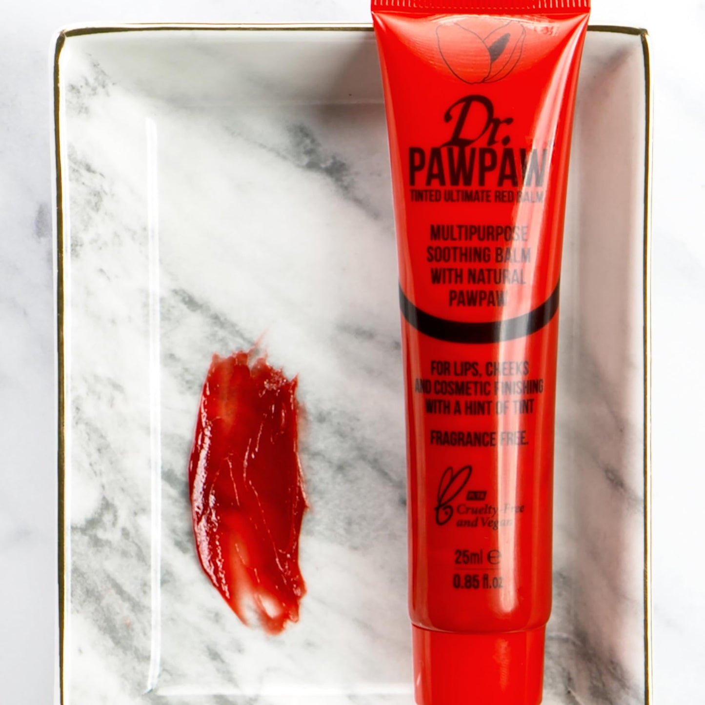 Dr. PawPaw Multipurpose Soothing Tinted Balm - Lip Balm for Lips, Cheeks, Eyes – Tinted Lip Balm - Lip Moisturizer with Pawpaw - Ultimated Red - 0.84 oz