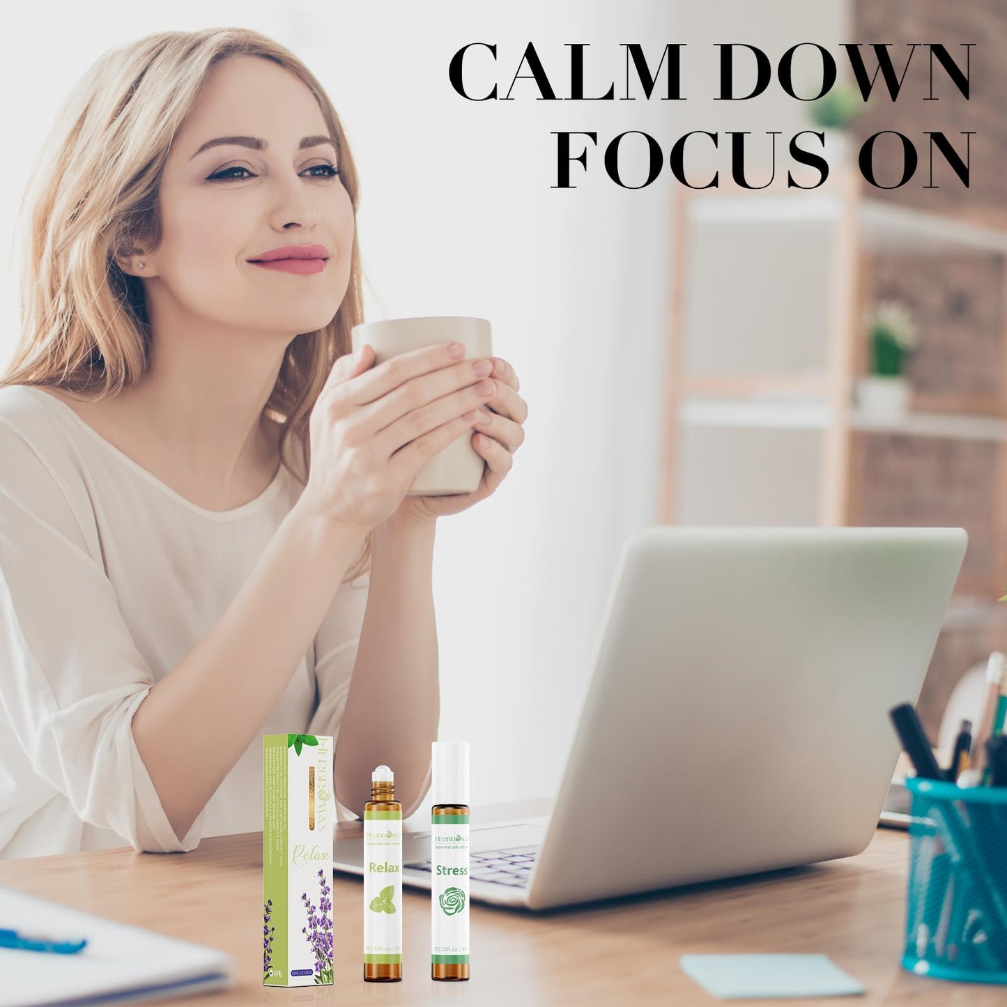 HERBROMAS Aromatherapy Essential Oil Roll On Blend Relaxation Gift for Women, Natural and Pure Essentail Oils with Travel Size Roller Ball Bottle (Sleep, 1)