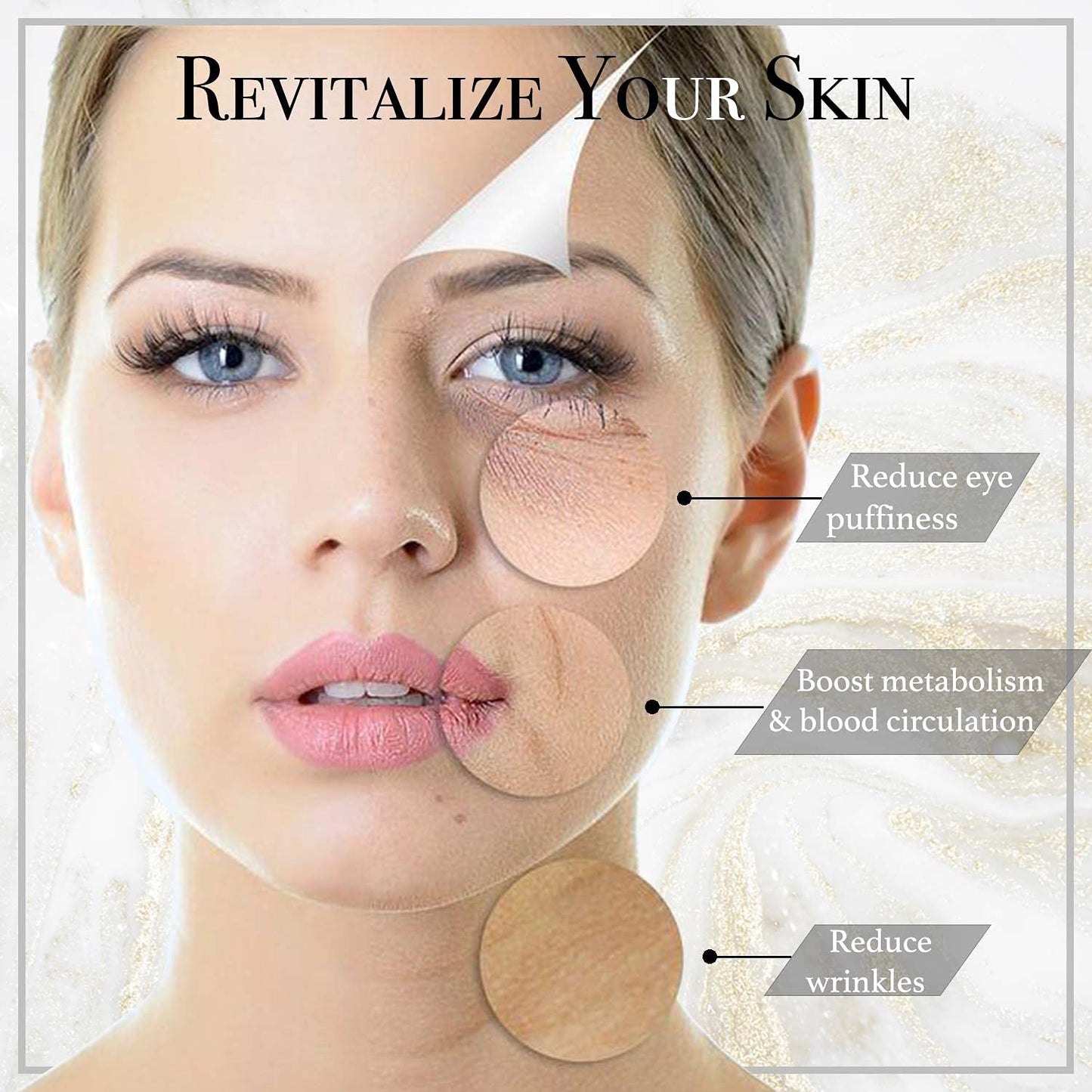 XPECIAL Gua Sha & Jade Roller 3 in 1, Face Roller, Guasha Facial Massage Skin Care Tool Set, Massager for Removal of Wrinkles & Eye Puffiness, Anti-Aging & Body Relaxation