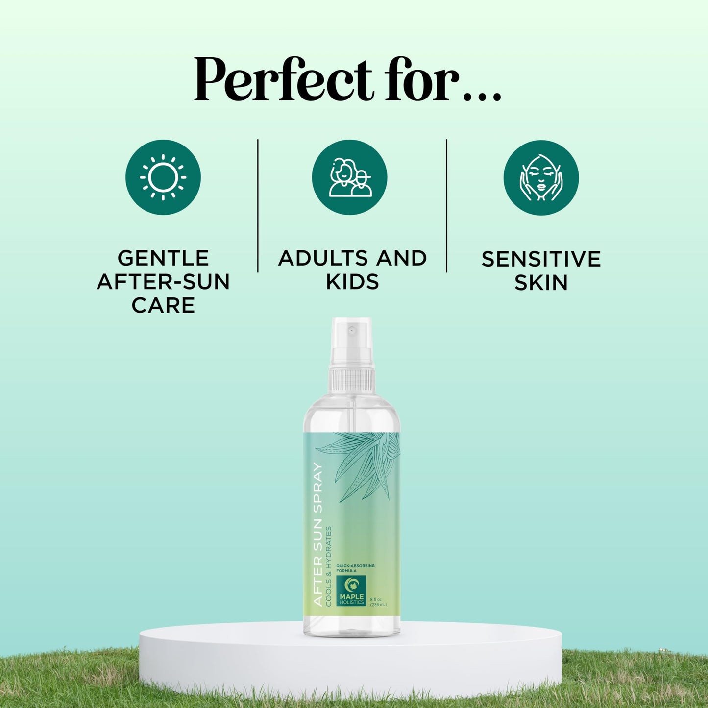 Soothing Aloe After Sun Spray - Rehydrating Aloe Spray for Sunburn Relief for Cooling After Sun Care with Vitamin E Hyaluronic Acid & Cucumber Extract - Vegan Cruelty Free & Dermatologist Tested