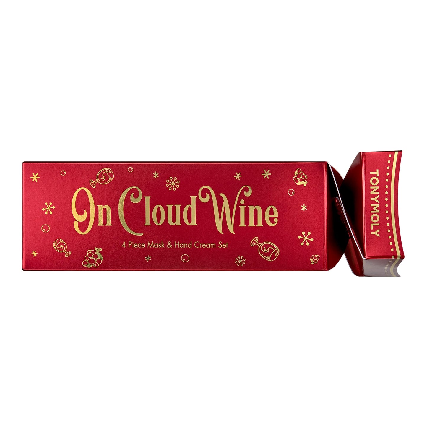 TONYMOLY On Cloud Wine Red Wine Skincare Set – Sheet Masks, Wash-Off Mini Mask & Holiday Hand Cream for Hydrating, Nourishing & Radiant Skin
