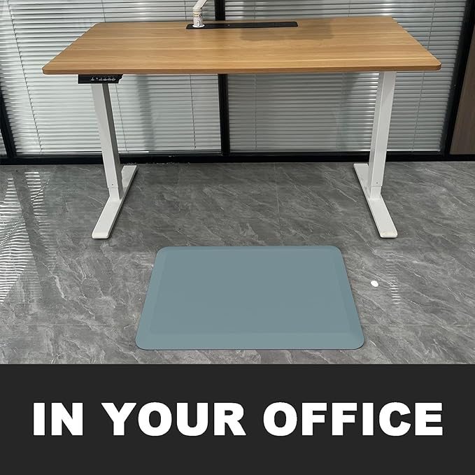 1" Extra Thick Anti Fatigue Floor Mat 30" L x 20" W,Kitchen Mat, Standing Desk Mat,140D Advanced PU Foam Ergonomic Comfort at Home, Office, Garage, Sink (Denim)