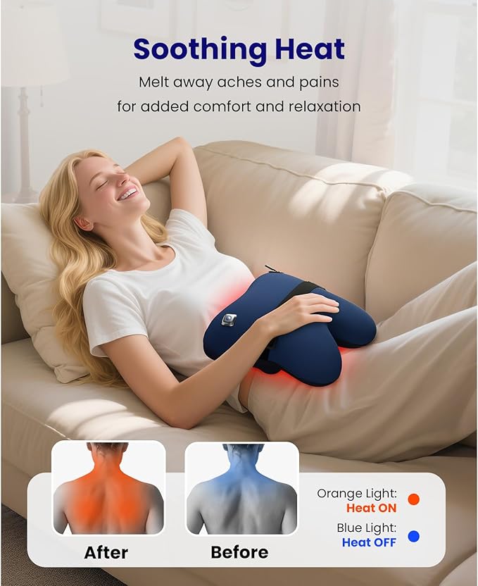 BOB AND BRAD Cordless Back Massager with Heat FSA Eligible HSA Eligible, Shiatsu Neck Massager for Pain Relief Deep Tissue, 3D Kneading Massage Pillow for Pain Relief, Birthday Gifts for Women Men