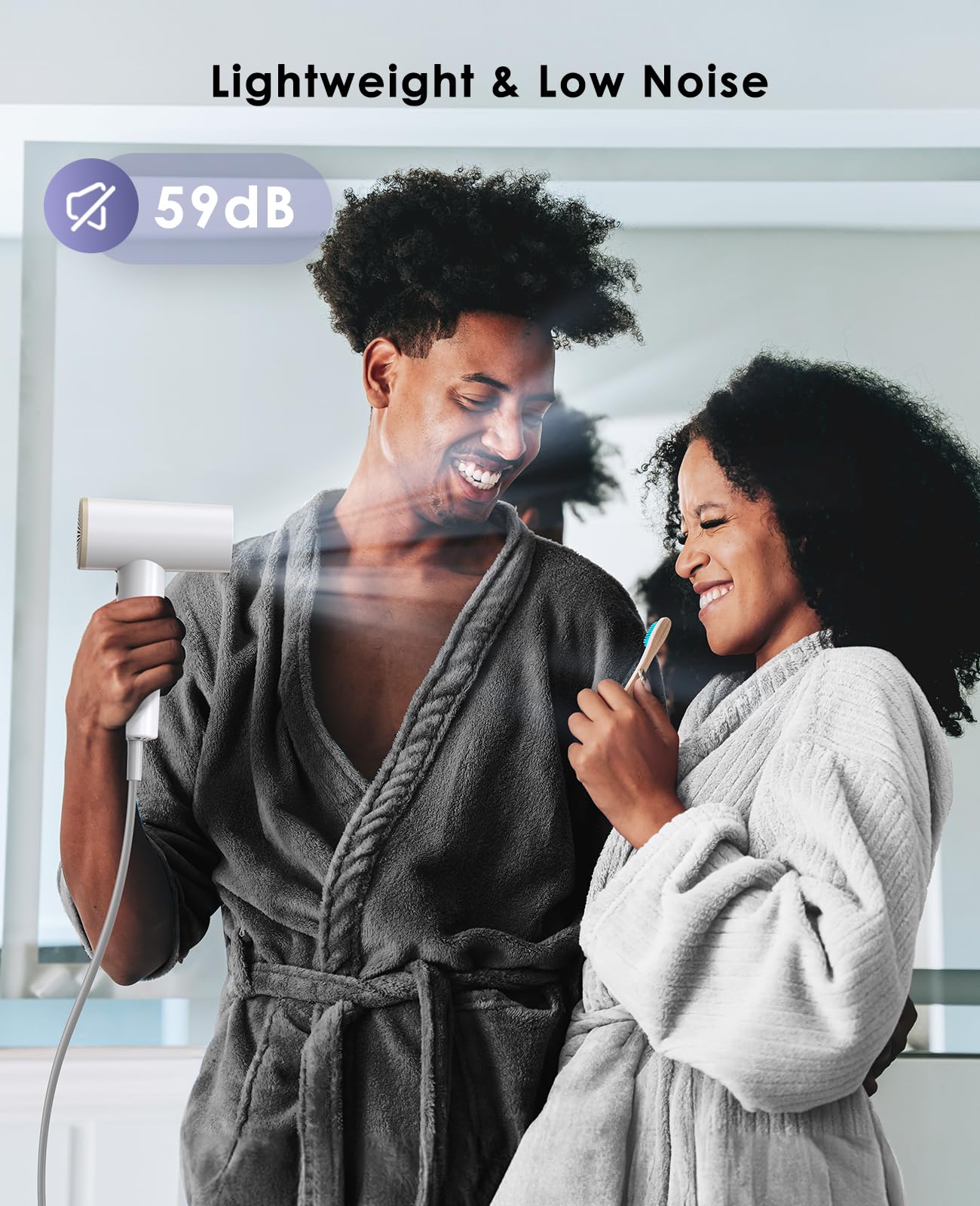 OSOU Ionic Hair Dryer, High-Speed Blow Dryer - 150,000 RPM Brushless Motor, 500 Million Negative Ions, Ultra-Light & Small, Smart Temp Control, Quiet Hairdryer for Women, Ideal for Travel, Home