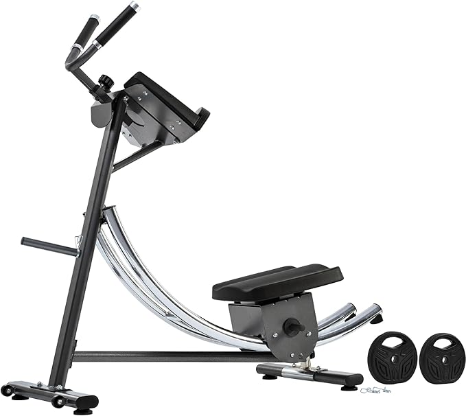 2025 Abdominal Exercise Machine for Commercial Use, Side Shaper Ab Machine Exercise Equipment, Foldable Abdominal Crunch Coaster for Home Use (Large,Black)