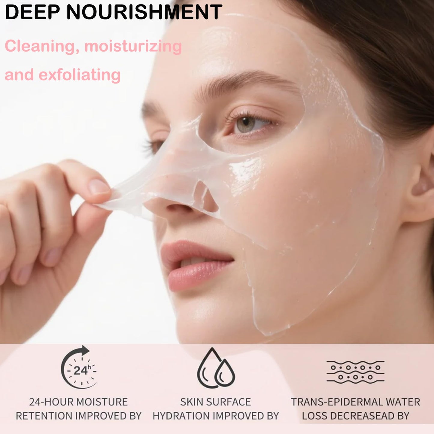 Reepic Cosmer Collagen Overnight Wrapping Peel Off Face Mask - Deep Hydration Care, Reduce Sagging & Dullness, Hydrolyzed Collagen Glass Skin Peel Off Mask, Korean Skincare