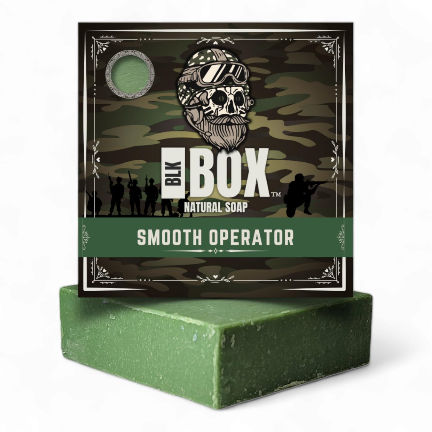 Black Box Limited USA MADE Men's Natural 5oz Bar Soap, Moisturizing Body Wash Made from Natural Oils - Handmade Cold Process No Harsh Chemicals Basil Citrus (Smooth Operator)