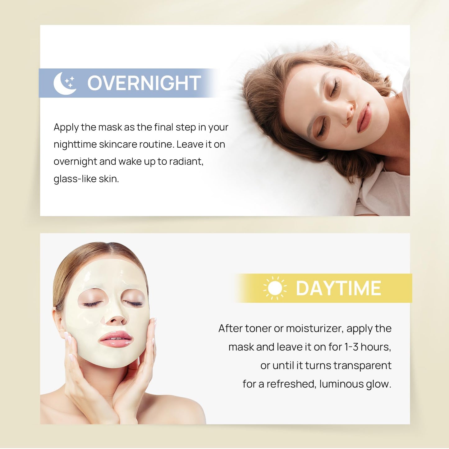 Bleuvél Collagen Face Mask, Real Deep Marine Collagen Overnight Face Mask for Glass Glow Skin - Elasticity, Firming, Hydrating & Moisturizing, 30g x 5ea (Pack of 1)