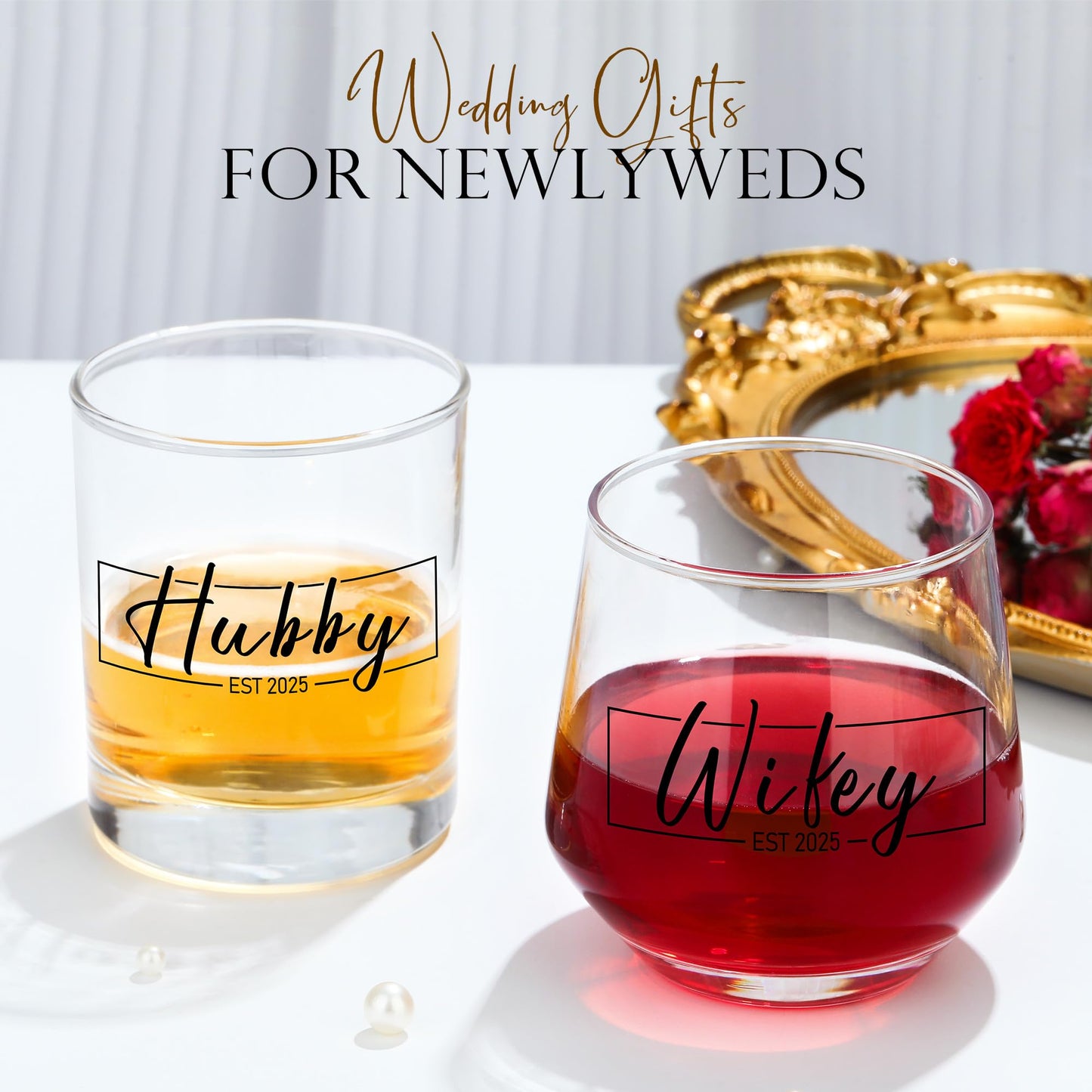 Wedding Gifts for Couples Mr and Mrs Gifts Wedding Gifts for Newlyweds Bridal Shower Gifts for Bride and Groom Just Married Gifts Hubby and Wifey Gifts Newly Wed Gifts for Couple Gifts for Him and Her