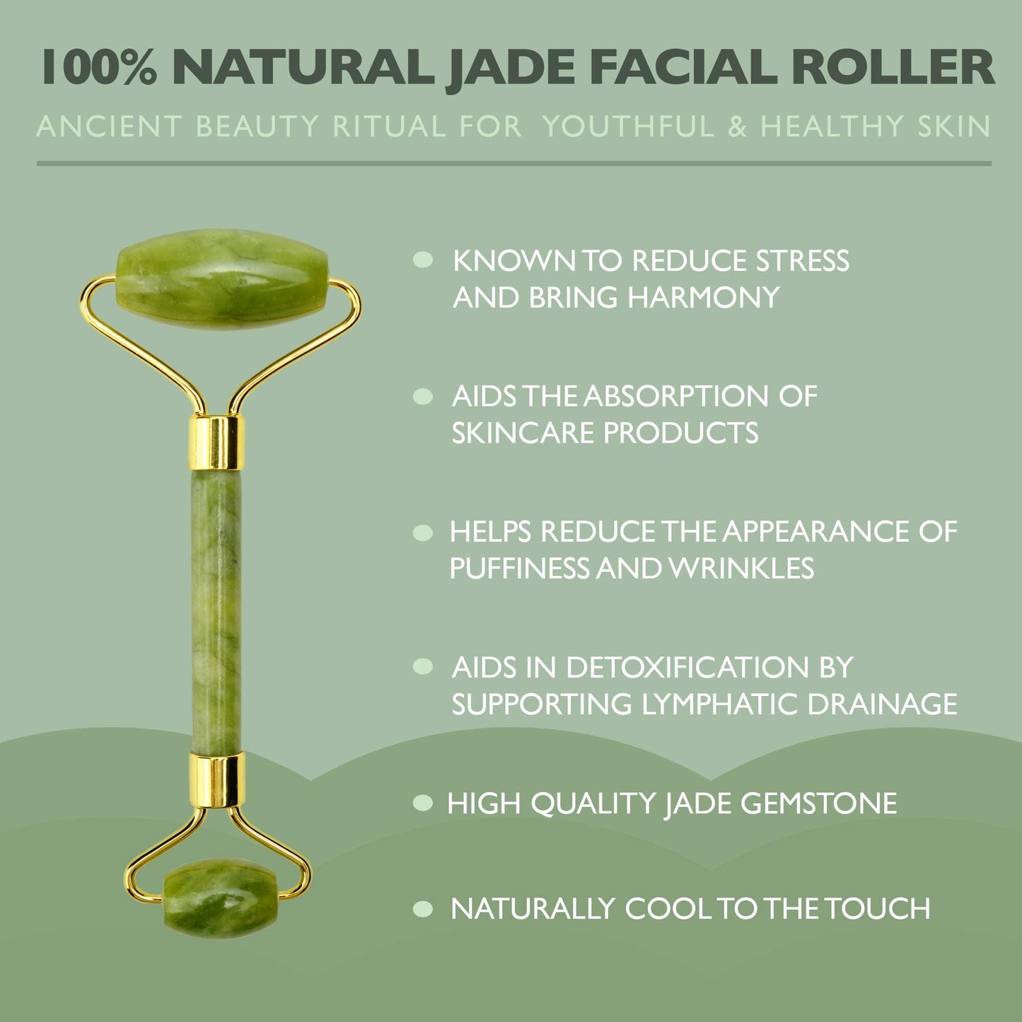 Perfecore Ice Face Mask + Jade Roller - Beauty Roller Face Neck Massage Tool - Stone Face Roller & Facial Mask Set for Wrinkles Fine Lines & Anti Aging, Puffy Eyes, Dark Circles & Overall Skin Care