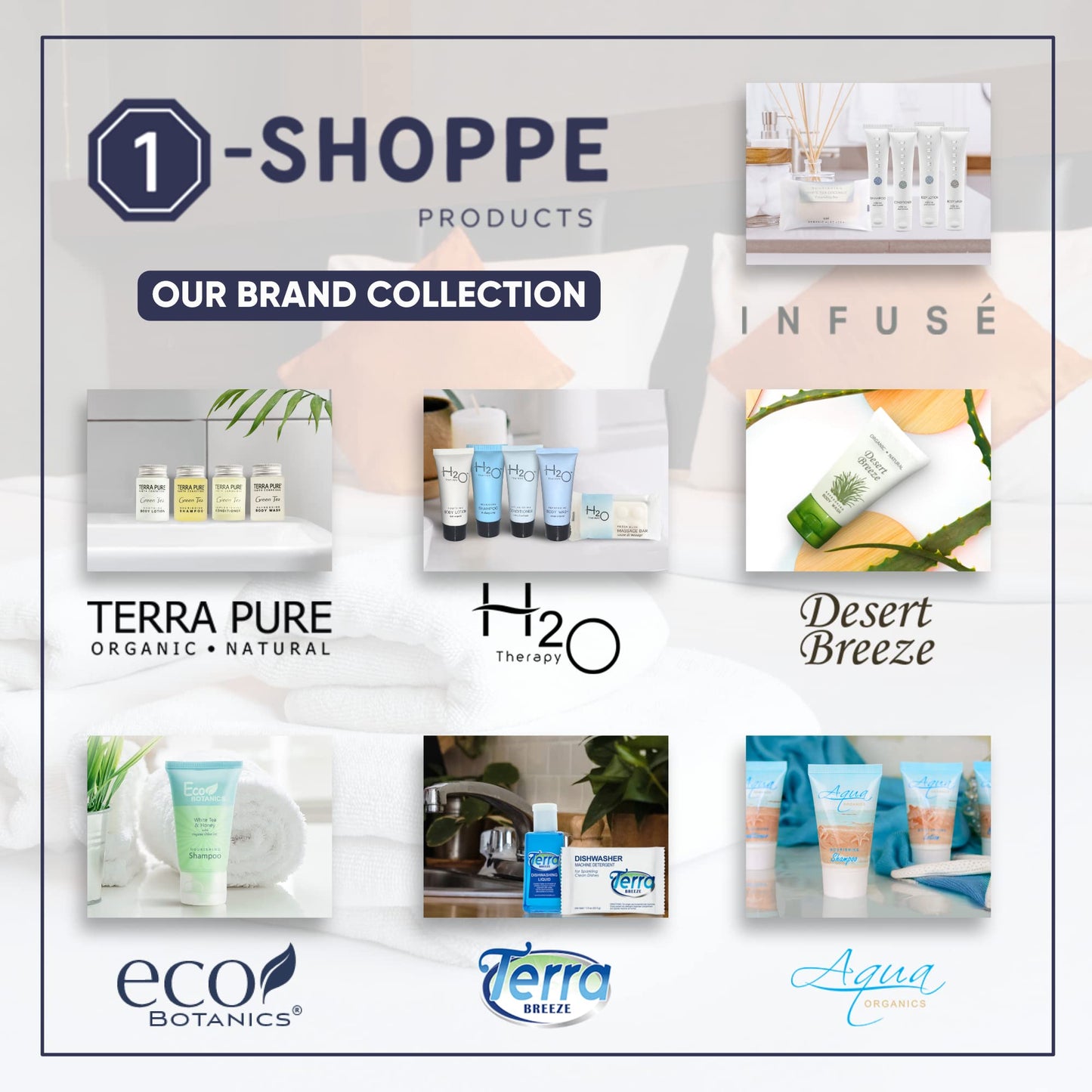 H2O Therapy Hotel Soaps & Toiletries Bulk Set | 1-Shoppe Amenities Kit | 0.85oz Shampoo & Conditioner, Body Wash, Lotion | Travel Size | 80 Pieces