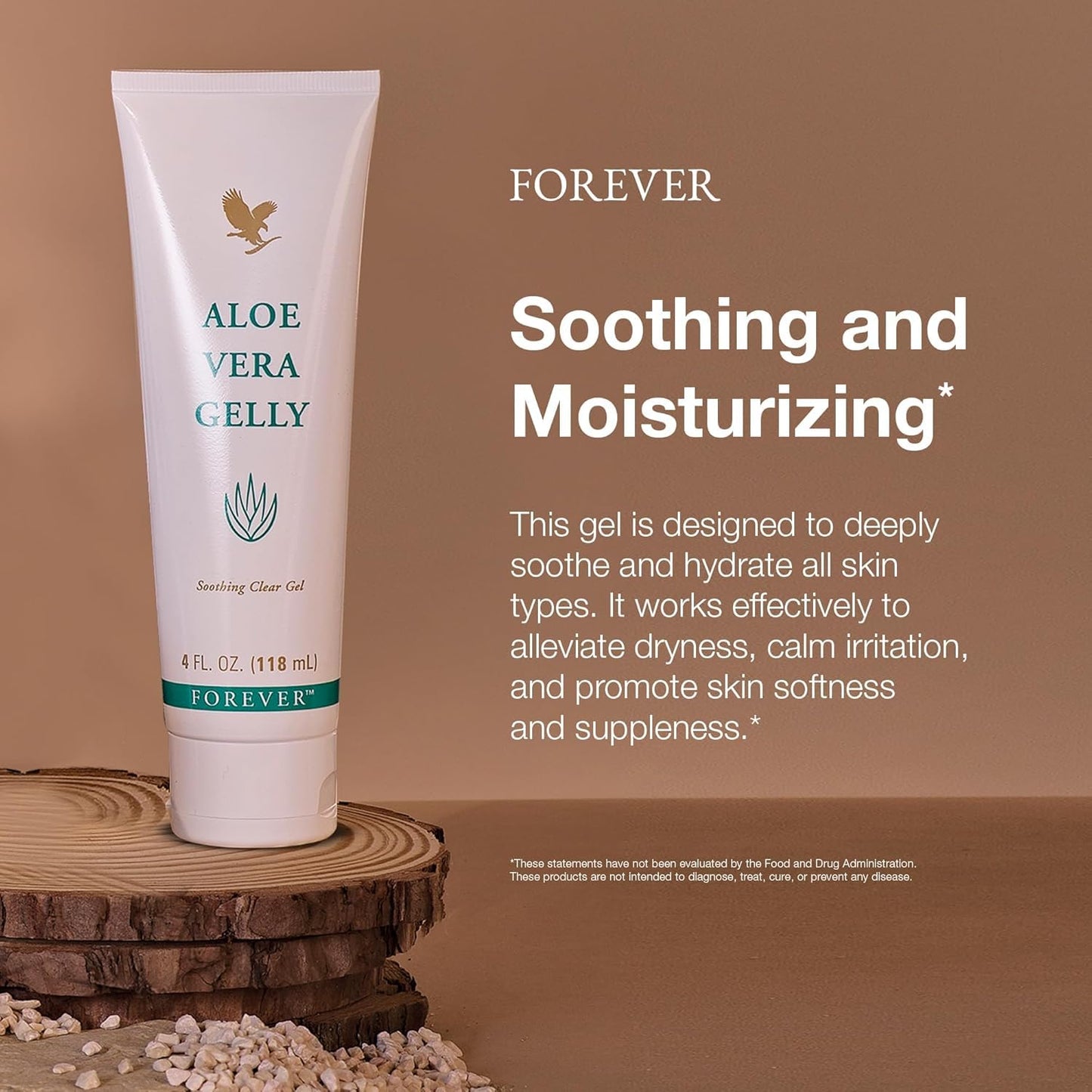 Forever Living - Aloe Vera Gelly - Pure Aloe Gel for Soothing and Moisturizing Skin, Non-Staining and Fast-Absorbing, Vegan and Gluten-Free, 4 fl oz