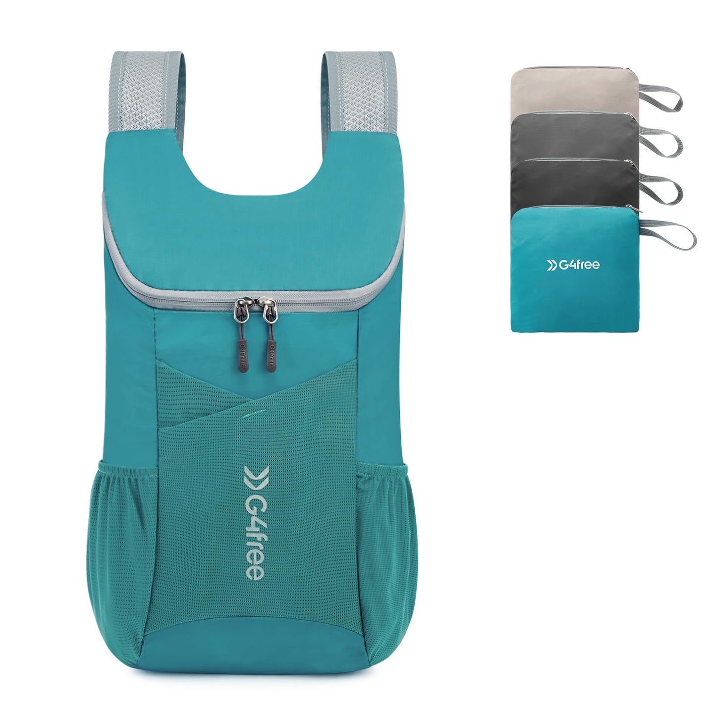 G4Free 11L Hiking Backpack Small Ultra light Packable Backpack Travel Bag for Women Men Casual Outdoor Camping Daypack (Teal Blue)