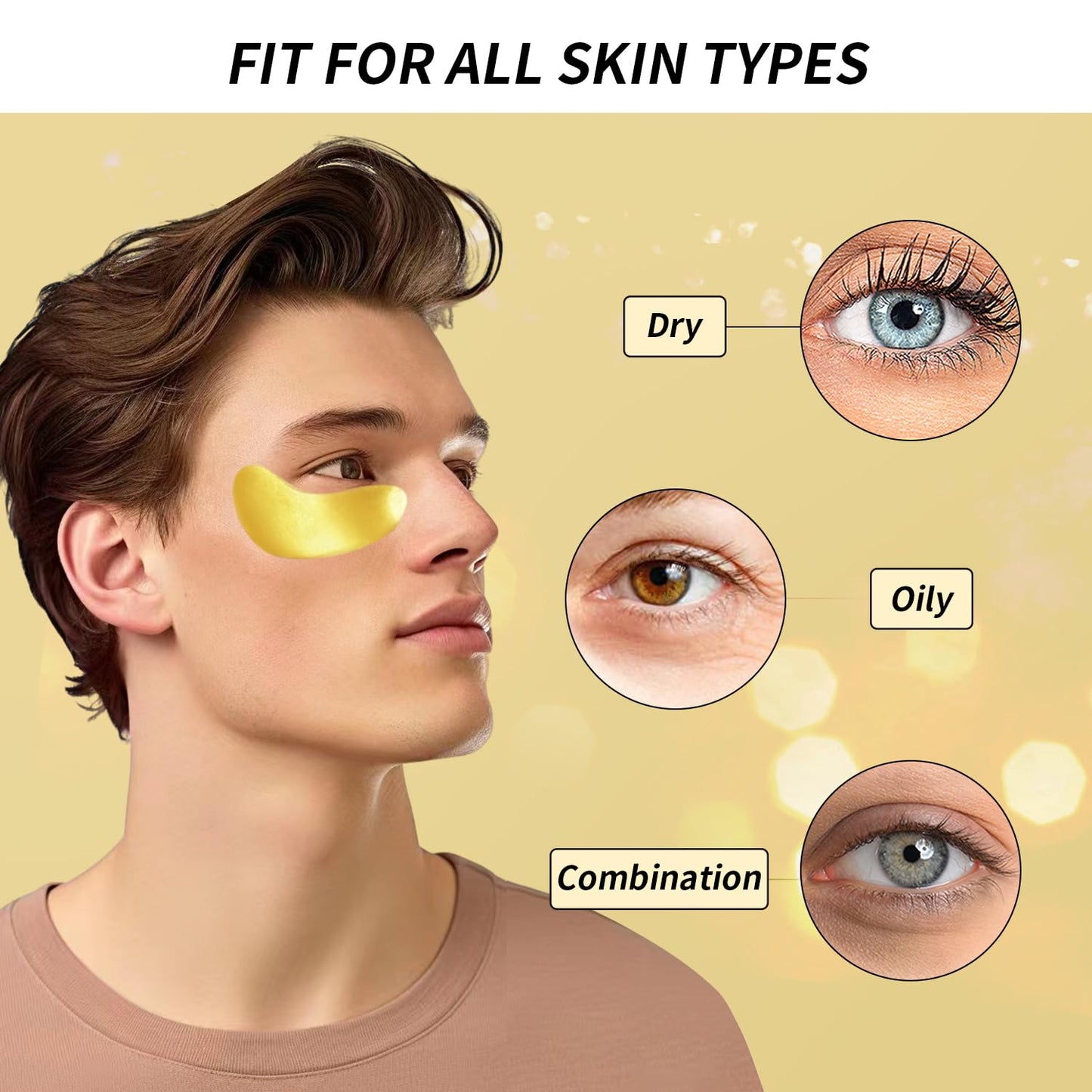 ceedoo Under Eye Patches - 24 Pairs Gold Under Eye Mask for Puffy Eyes, Dark Circles, Eye Bags, Wrinkles, Collagen Eye Gels with Rejuvenating Treatment, Gifts for Women