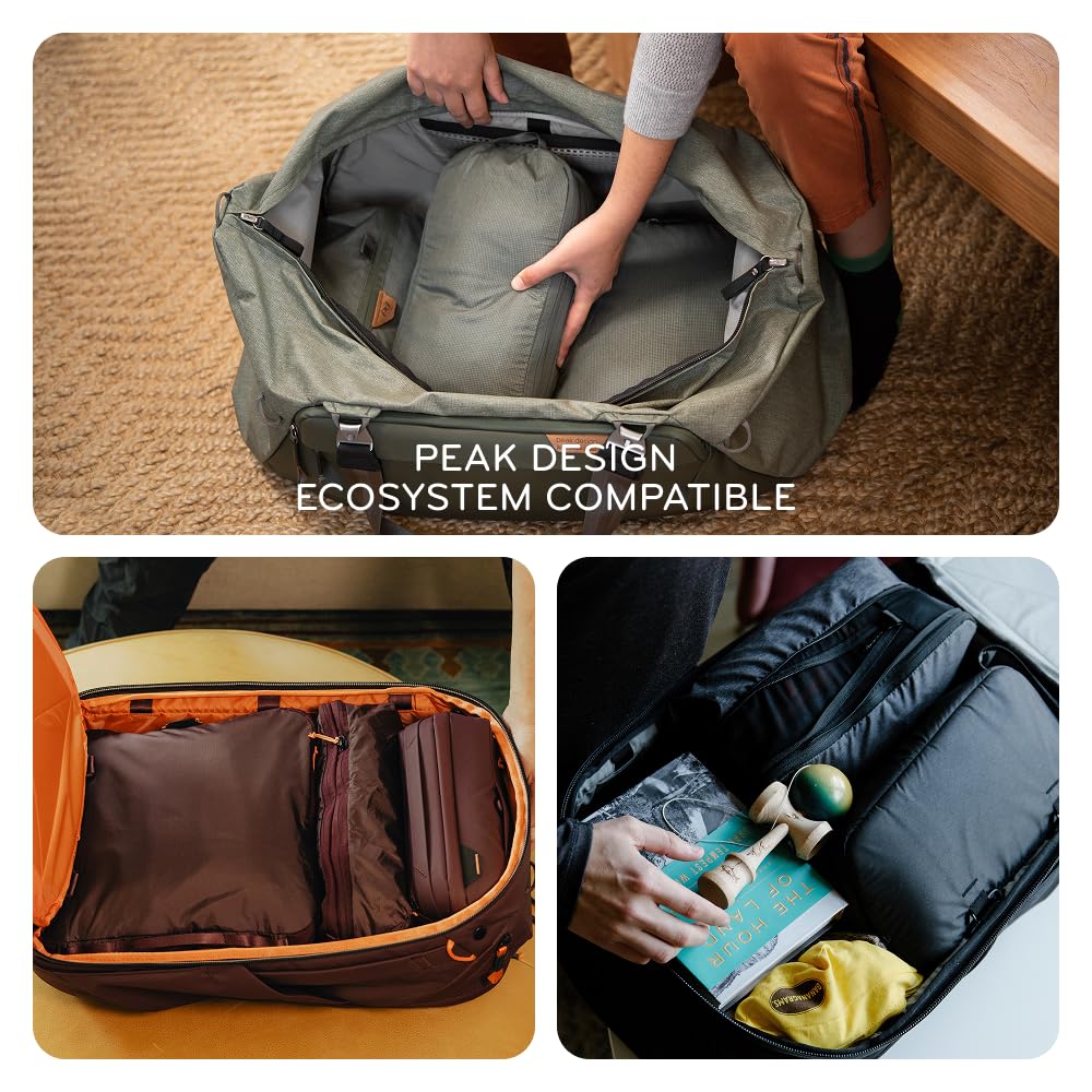 Peak Design Ultralight Mesh Packing Cube, Charcoal, Stretchy Mesh Luggage Cube with Strap Attachment Points and Luggage Pass Throughs, Zipper Opening, Travel Organizer for Men and Women, Size M