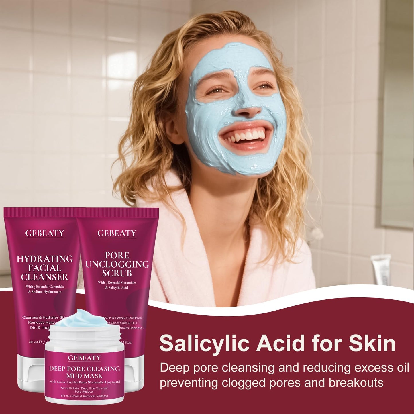 Skin Care for Teens 10-12,Women Skincare Set with Salicylic Acid,Professional Pore Minimizer Soothe, Hydrate, Oil Control, Deep Cleanse Women Facial Skin Care Products,Teen Girls Gifts Trendy Stuff