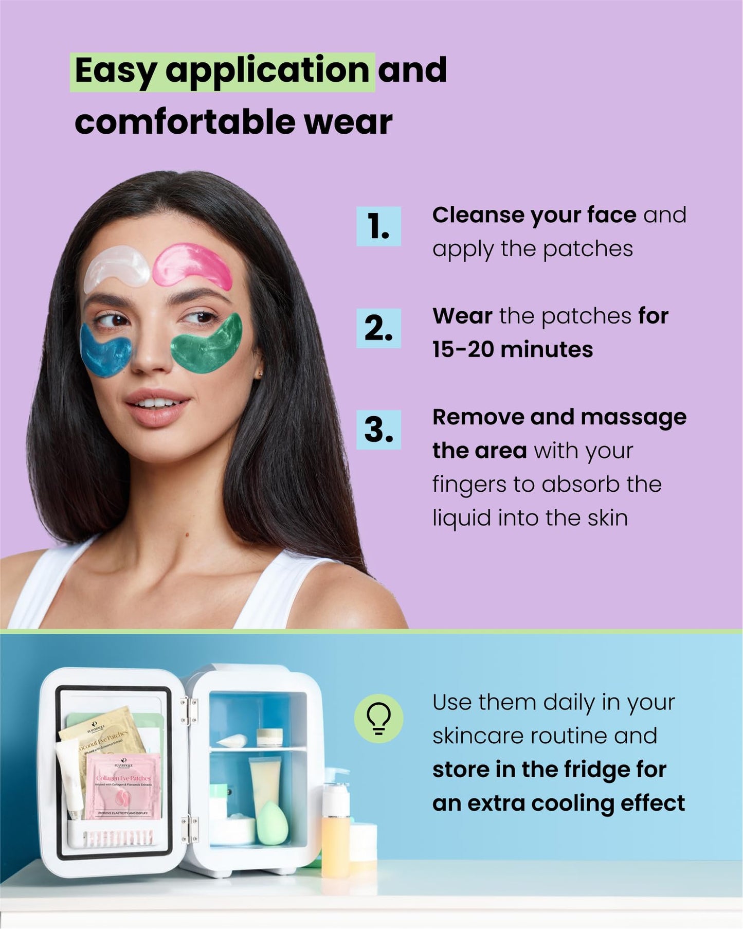 PLANTIFIQUE Superfood Under Eye Patches – 24 Pairs with Hyaluronic Acid for Dark Circles & Puffy Eyes – Anti-Aging Skincare Gel Mask, Gift for Women & Men