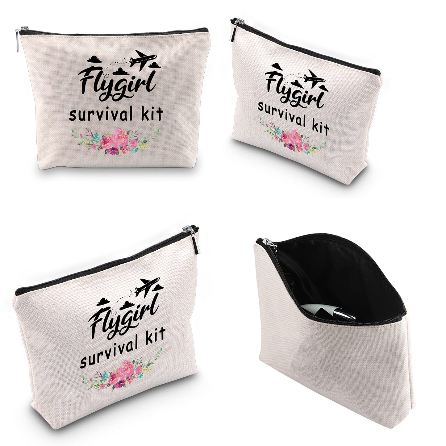 Generic WCGXKO Flygirl Survival Kit Flight Attendant Gift Zipper Pouch Travelling Bag for Stewardess Flight Crew (Flygirl Survival)