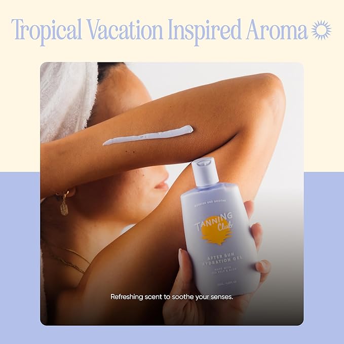 After Sun Gel - Aloe Vera and Sea Kelp Formula for Sunburn Relief and Hydration - Tan Extender - 150 m