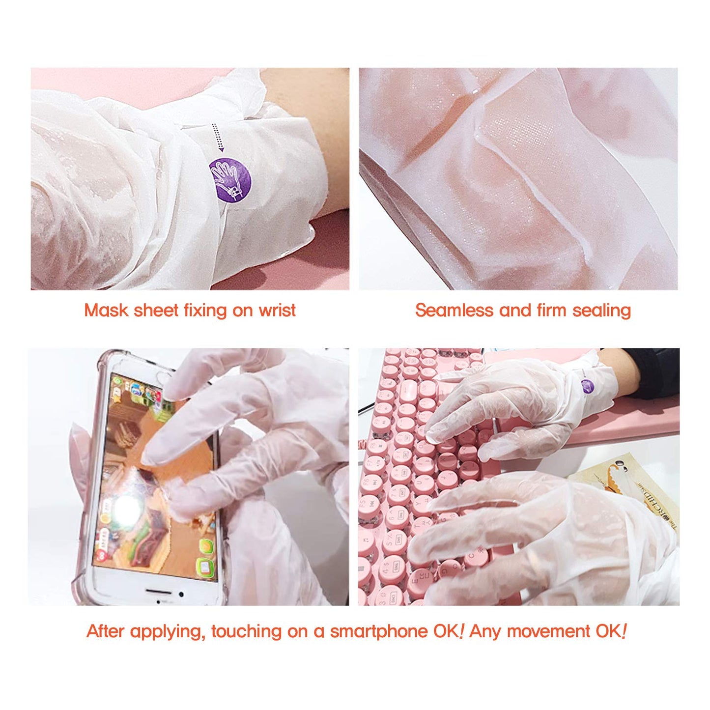 The Orchid Skin Hand Repair Mask Sheet Gloves for Hydration and Moisturization, Korean Skincare, 0.7 .o.z