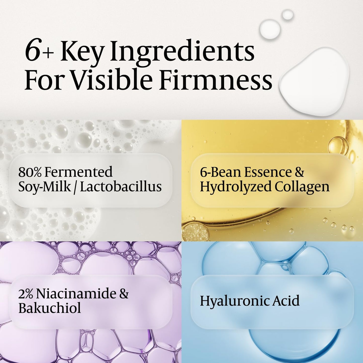 aruen TOFU COLLAGEN CREAM 80 | Skin Tightening | 80% Fermented Soy Milk + Niacinamide + Bean Essence | Korean Glass Skin Moisturizer | Slime Texture Milk Jelly | Fragrance-Free & Vegan (1.69 fl.oz)