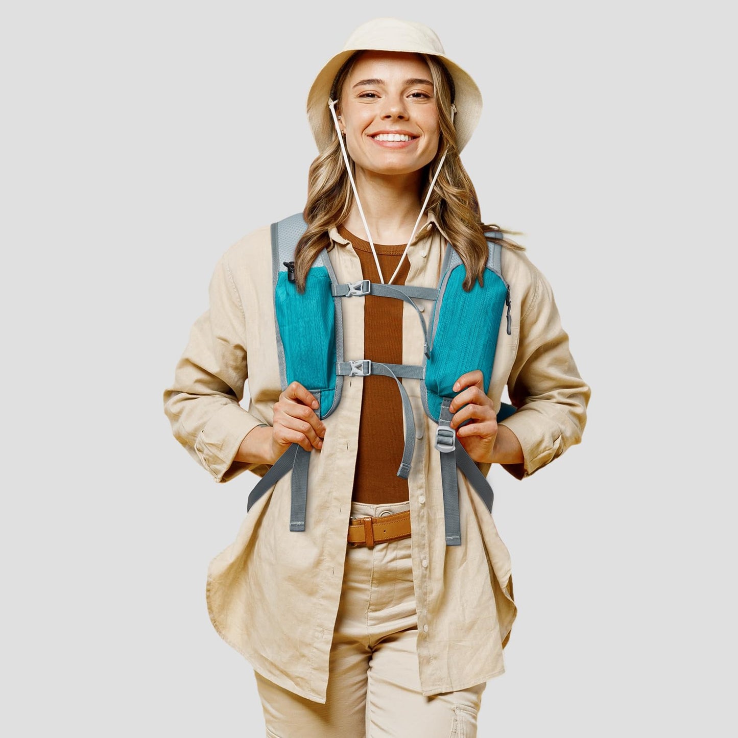 G4Free 15L Hiking Daypack Lightweight Travel Backpack Packable Outdoor Casual Foldable Shoulder Bag (Peacock Blue)