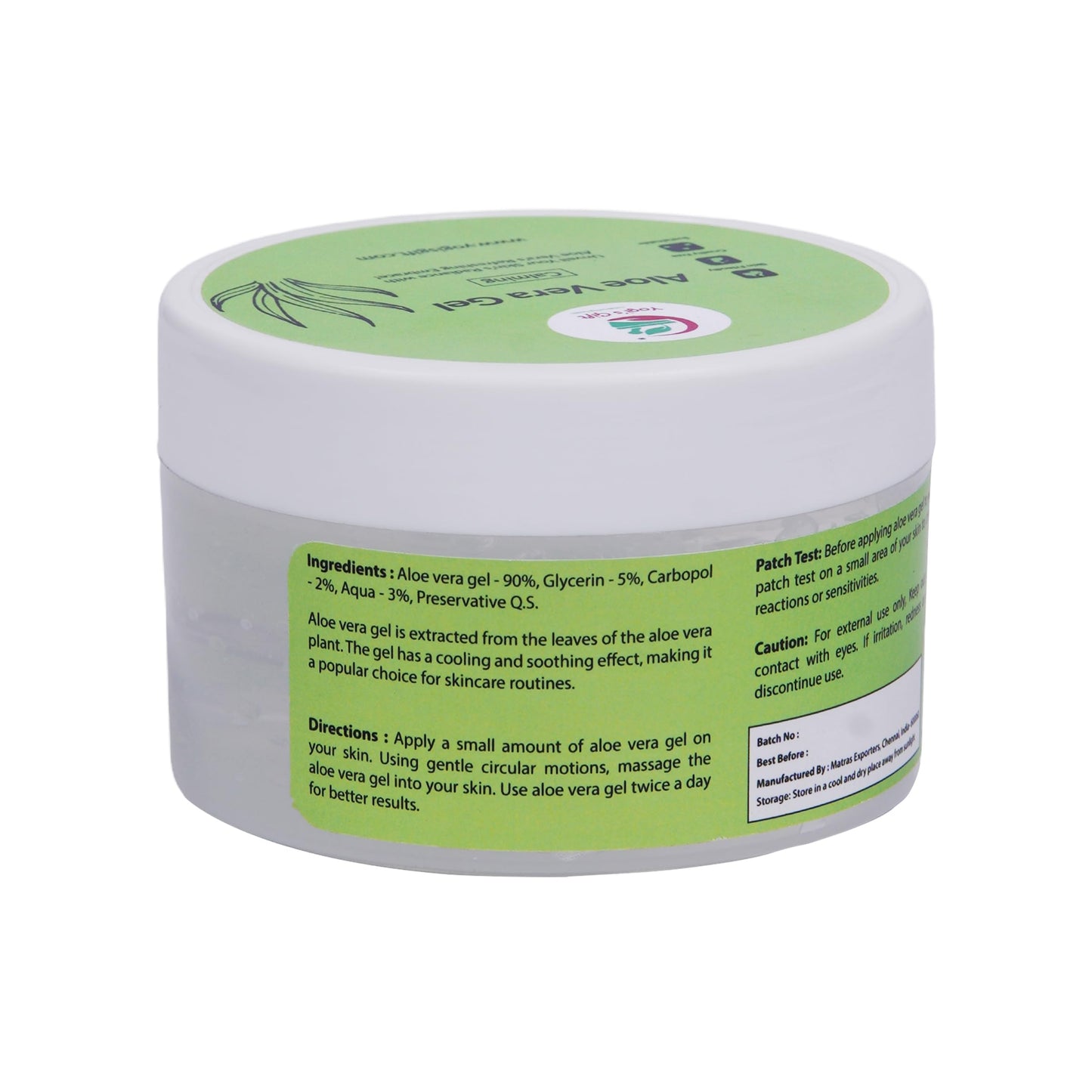 12 oz Aloe Vera Gel, Pure & Natural Soothing Aloe Gel for Face, Skin, Scalp Hair & Scalp – Daily Moisturizer & Refresh Skin, By Yogi's Gift