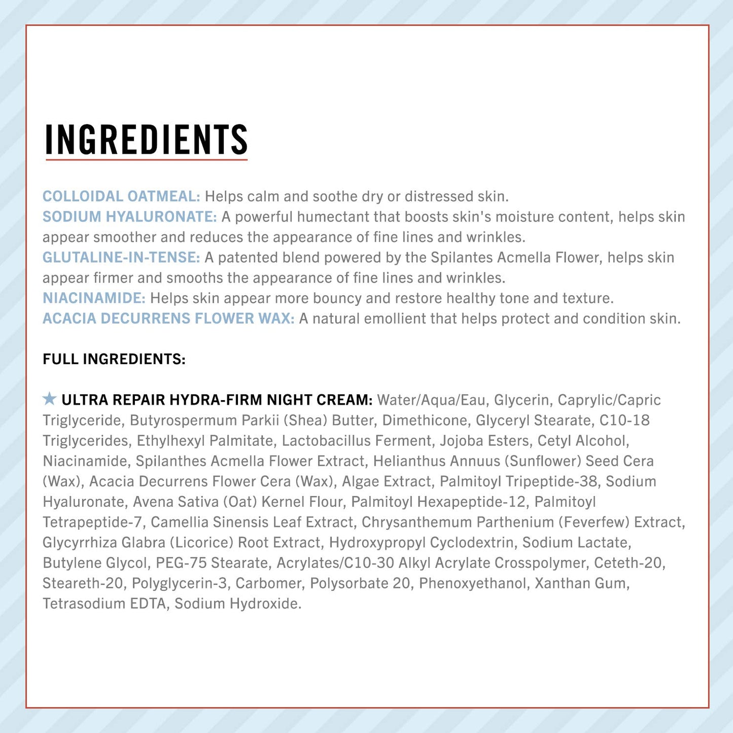 First Aid Beauty - Ultra Repair Hydra-Firm Night Cream, Hydrating Night Repair Skin Cream, Visibly Combat Signs of Aging, Deeply Rich & Buttery Texture, Alcohol Free, Sensitive Skin Safe, 1.7 oz