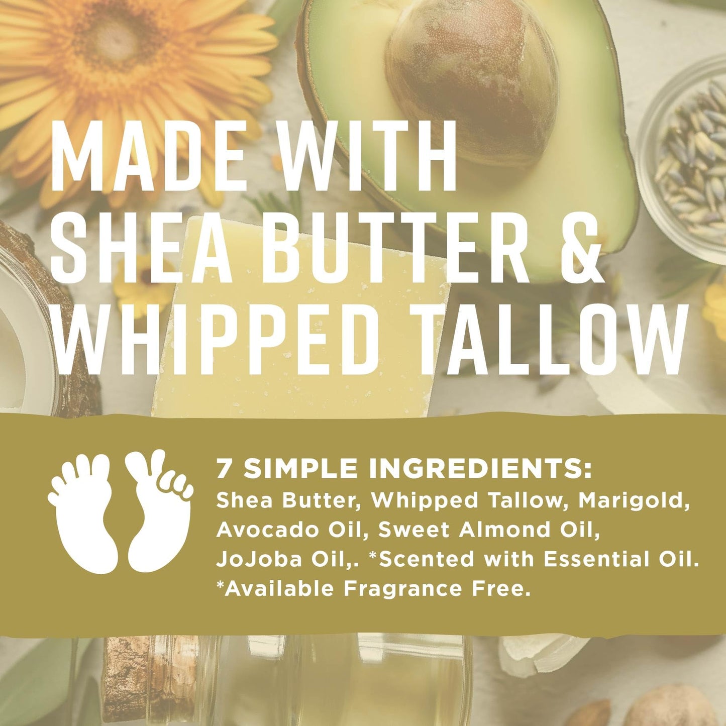 Sun & Done Whipped Beef Tallow for Skin - After Sun Care with 7 Simple Ingredients Including Shea Butter & Cucumber | Sun Burn Healing Cream, After Tanning Lotion, After Sun Lotion, Gel, Moisturizer
