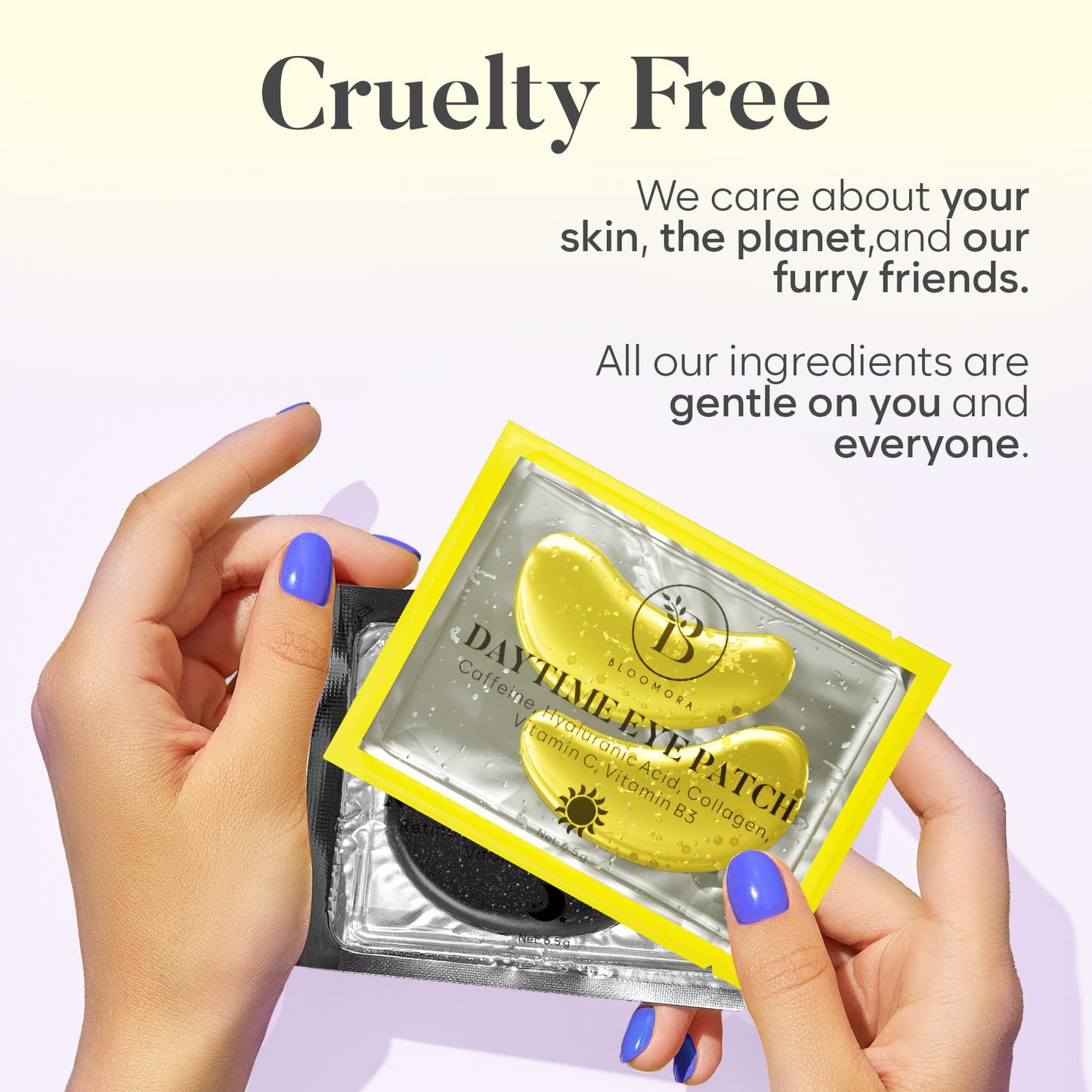 BLOOMORA Under Eye Patches for Puffy Eyes and Dark Circles, Gel Eye Masks with Caffeine, Collagen & Vitamin C, Deeply Moisturizing, Bachelorette Party Favors, Bridesmaid Gifts (30 Pairs, Day & Night)