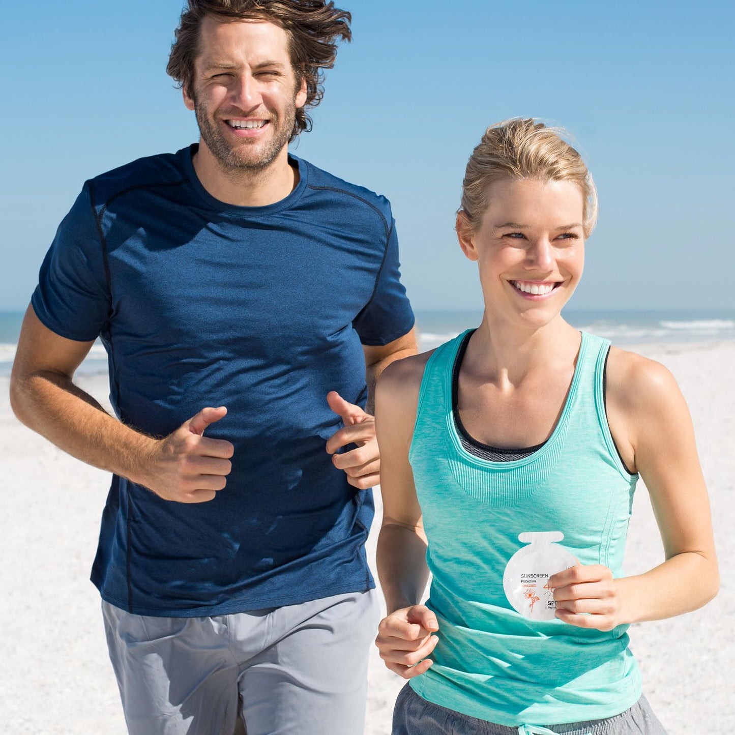 Heigble 100 Pcs Sunscreen Bulk Mini Travel Size Sunscreen Packets SPF 46+ Summer Party Gifts for Women Girl