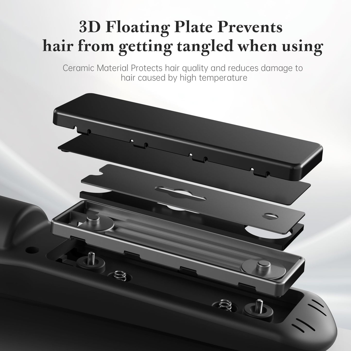 Cordless Hair Straightener and Curler 2 in 1, Portable Mini Flat Iron Adjustable 350°F-420°F Mini Travel Hair Straightener LED Display/5000mAh Ceramic Flat iron hair straightener for Women Men (Black)