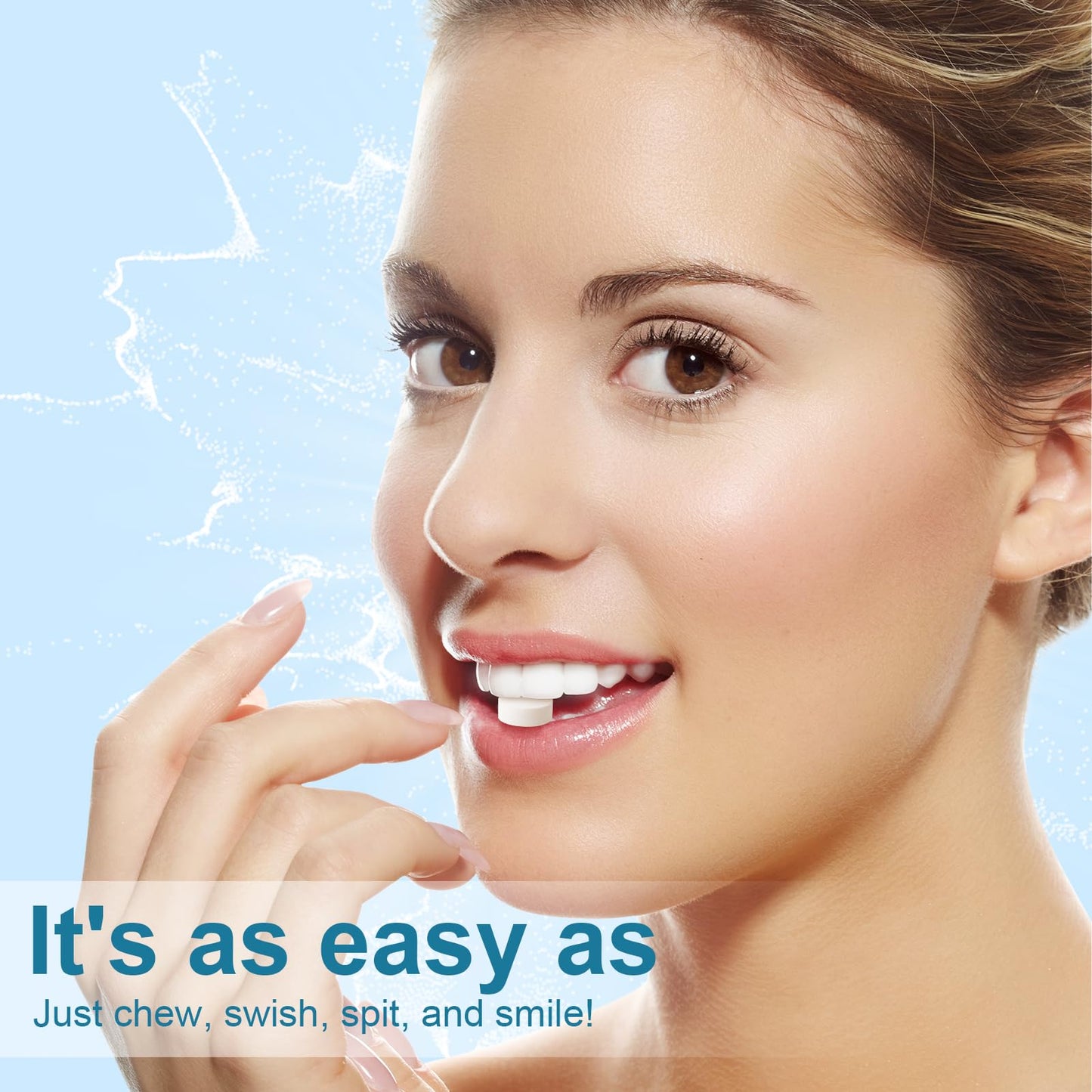 GlorySmile Toothpaste Tablets, Nano Hydroxyapatite with Probiotics, Fluoride & Plastic Free, Eco & Travel Friendly Size, Remineralizing Chewable Toothpaste Tabs - 62ct, Mint