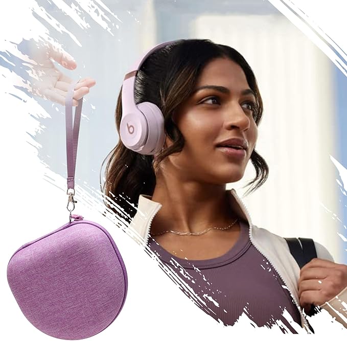 Kids Headphones Case Compatible with JoySpark/iClever BTH22 BTH12 HS19 / Candy Bila/MIDOLA MD-B01 / noot Products/EarFun/IMYB Foldable Kid Headphone for School, Purple (Case Only)