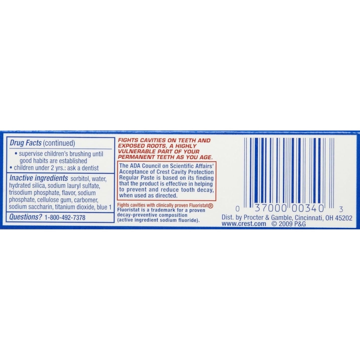 Crest Cavity Regular Toothpaste, Travel Size .85 oz. (Pack of 24)