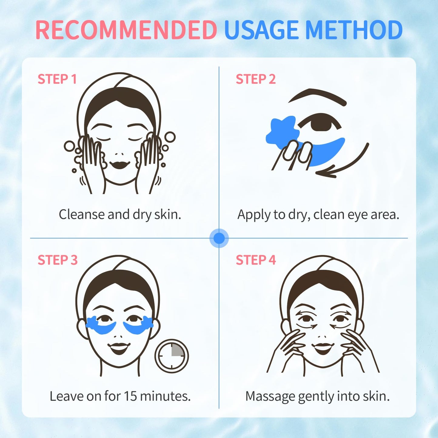 30 Pairs Under Eye Patches,Tri-color Star Under Eye Mask Patches for Sleepover Party,Cooling Eye Patches for Puffy Eyes and Dark Circles,Blueberry+Watermelon+24K Gold Hydrogel Overnight Eye Patches