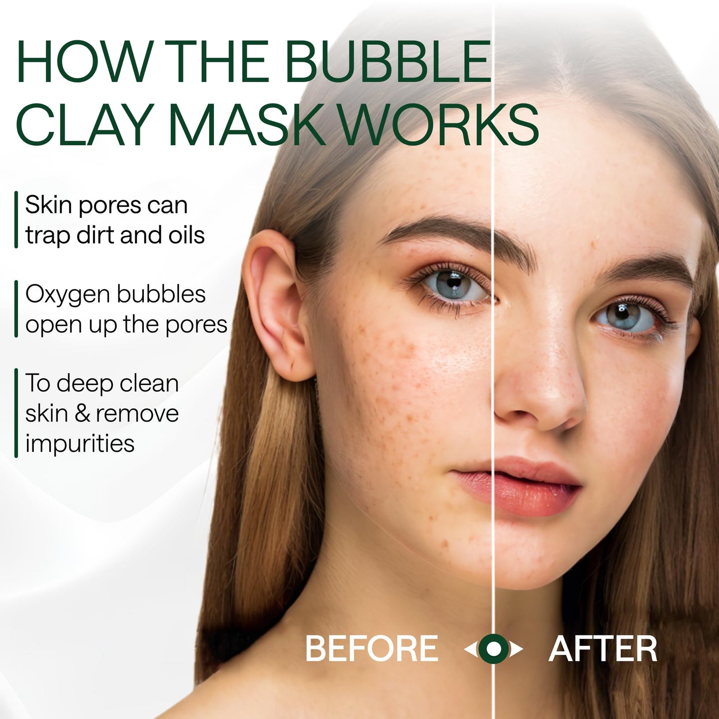 Korean Carbonated Bubble Clay Mask for Blackheads and Pores – Black Head Remover for Face – Korean Face Wash – Deep Cleansing, Exfoliating, Sebum and Oil Control – Pack of 4 Bubble Skin Care Masks