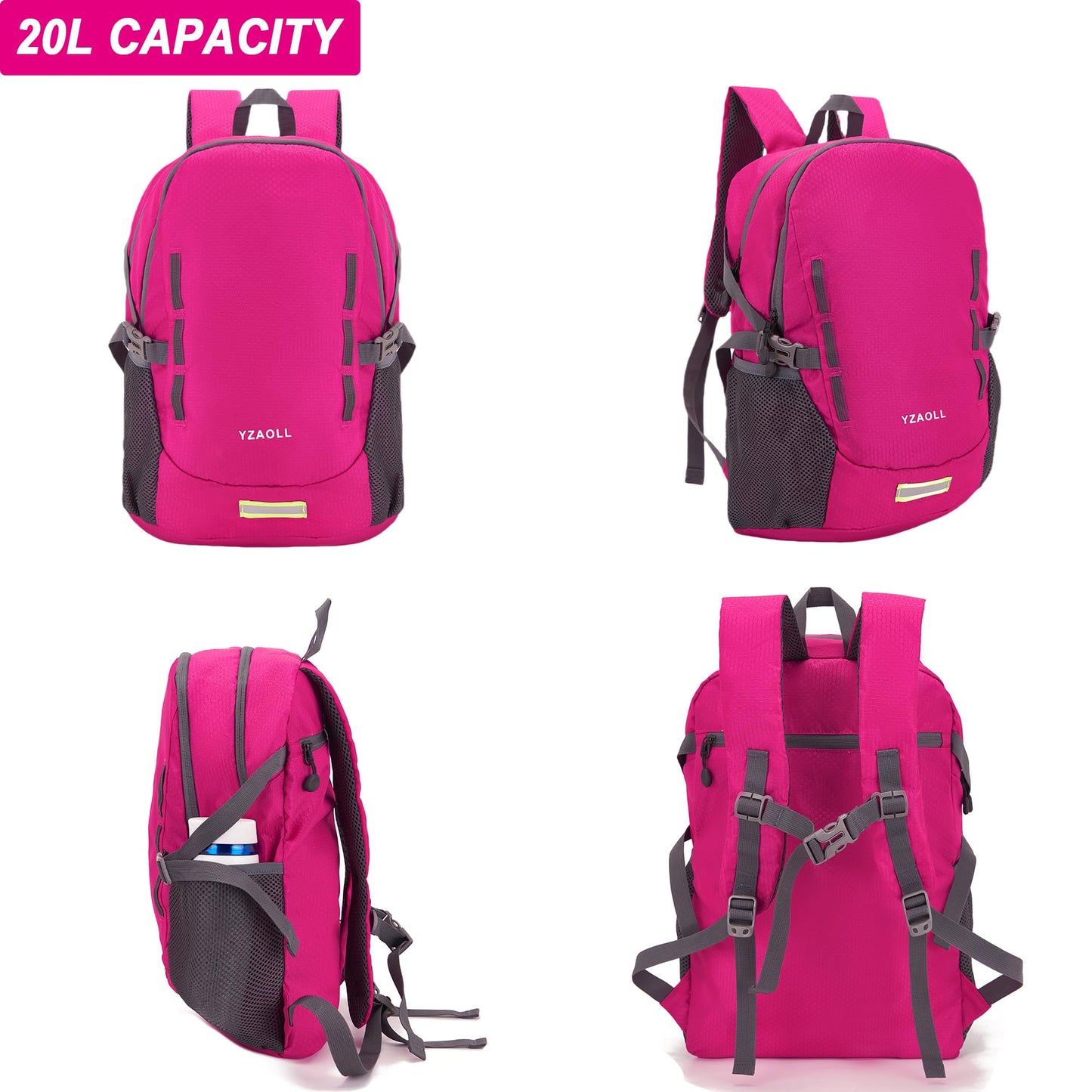 YZAOLL Ultra Lightweight Packable Bag 20L Foldable Backpack Water Resistant Daypack for Women Men Travel Hiking Backpack