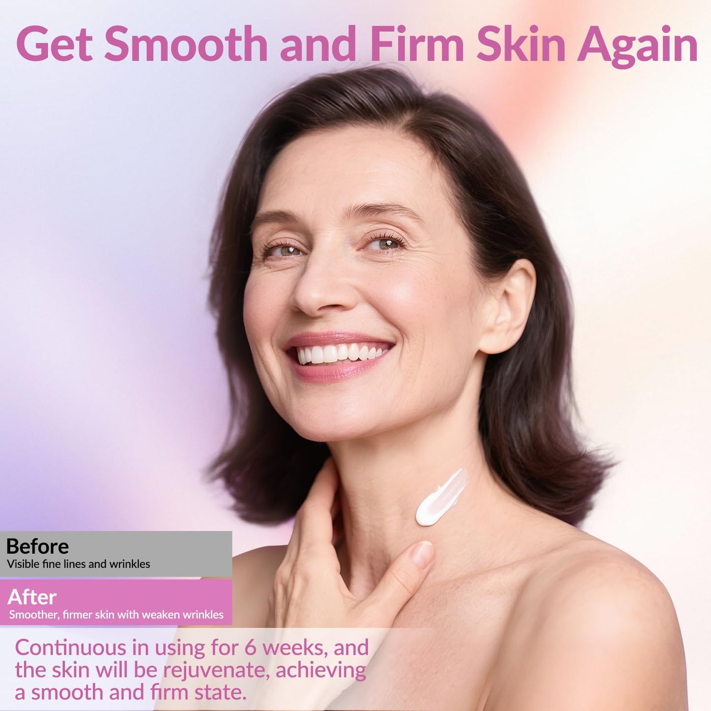 VicGFHS Neck Firming Creams for Tightening and Firming, Moisturizer Face Cream with Collagen, Hyaluronic Acid, Day & Night Anti-Aging Skin Tightening Cream for Neck, Décolleté & Face – 1.7Fl Oz