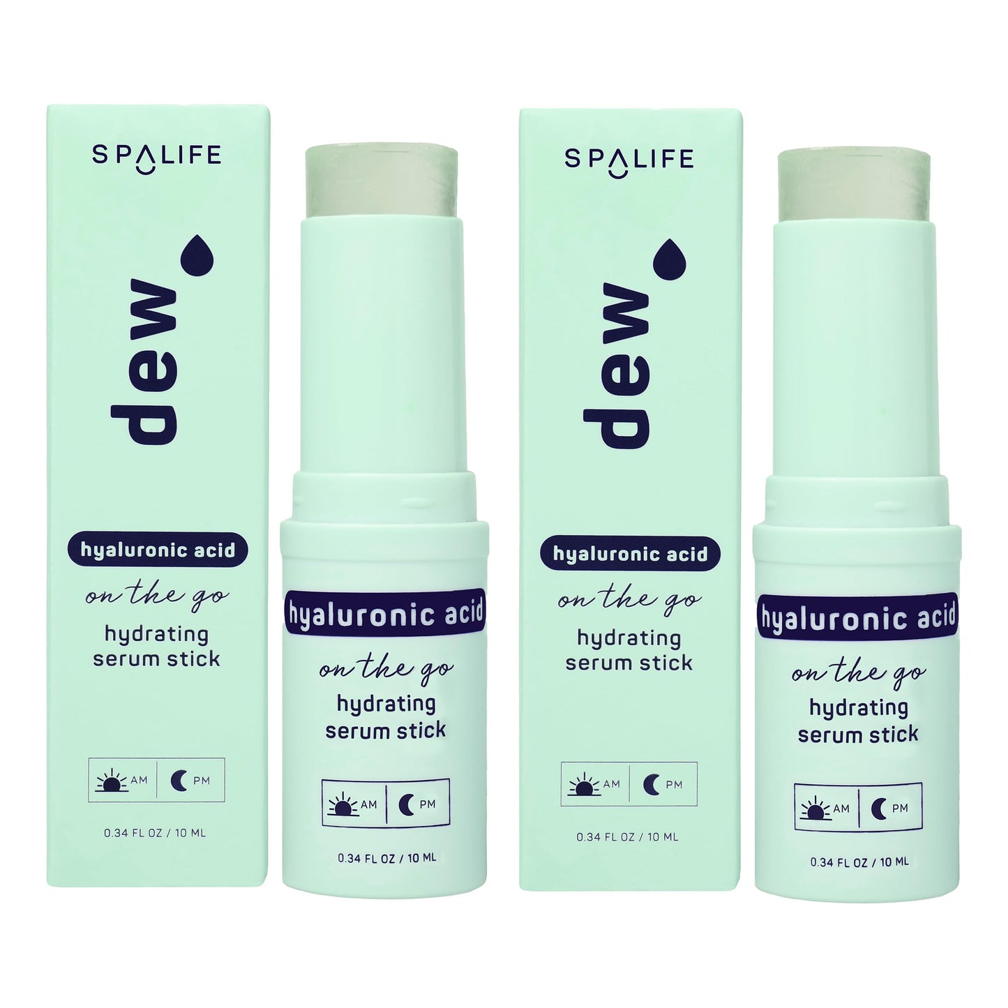 SpaLife Beauty Dew Hyaluronic Acid Hydrating Serum Stick Balm for Face –– For Moisture & Skin Strengthening – Targets Tightness, Dryness, Dehydration, & Dullness – Travel-Friendly – Multipurpose
