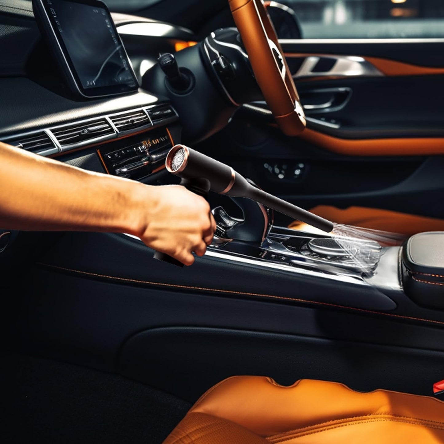 Concare Cordless Hair Dryer No Hot Air, Mini Blow Dryer, Aluminum Air Duster Keyboard Cleaner for Computer Keyboard Electronics Cleaning, Outdoor Hiking, Camping, Air Cushion Inflation (093)