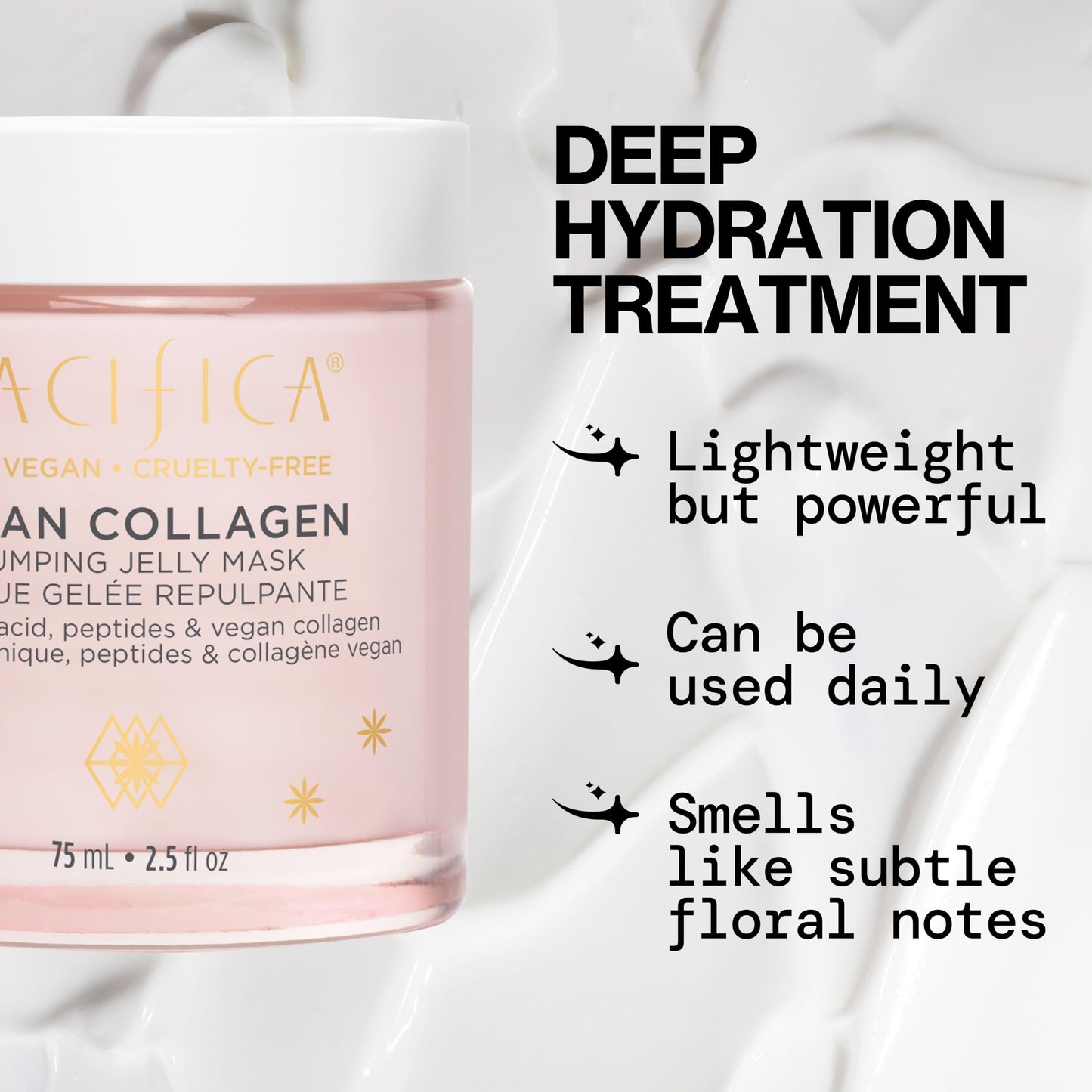 Pacifica Vegan Collagen Plumping Jelly Mask – Overnight Hydrating Face Mask with Vegan Collagen, Squalane & Hyaluronic Acid, Deep Moisture for Plump, Dewy Skin, Glass Skin Glow, Clean Beauty Skincare