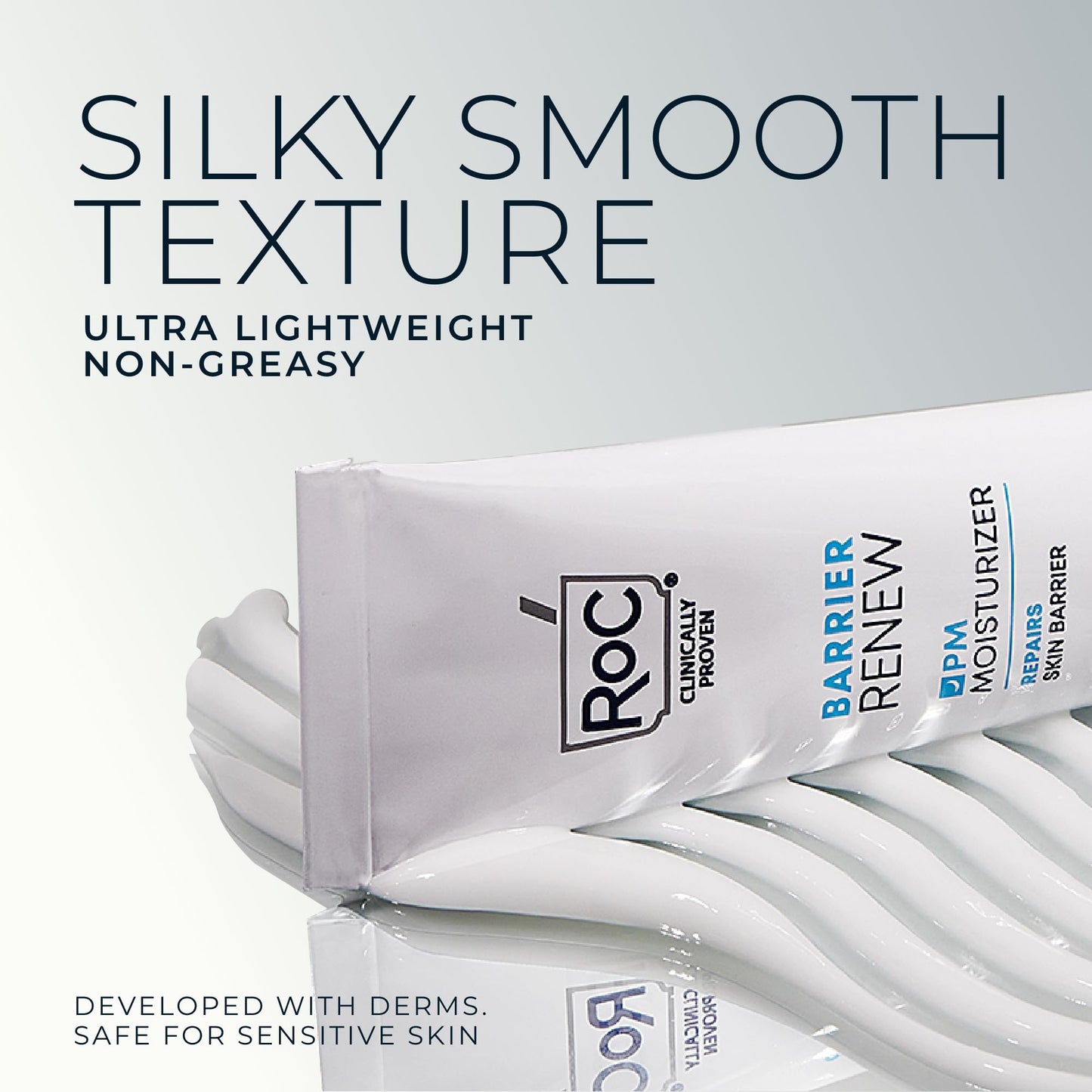 RoC Barrier Renew Night Moisturizer with Ceramides & Antioxidant Green Tea and Lipo Peptides to Renew Skin Barrier, (2.5 oz) with Retinol Eye Cream Packette