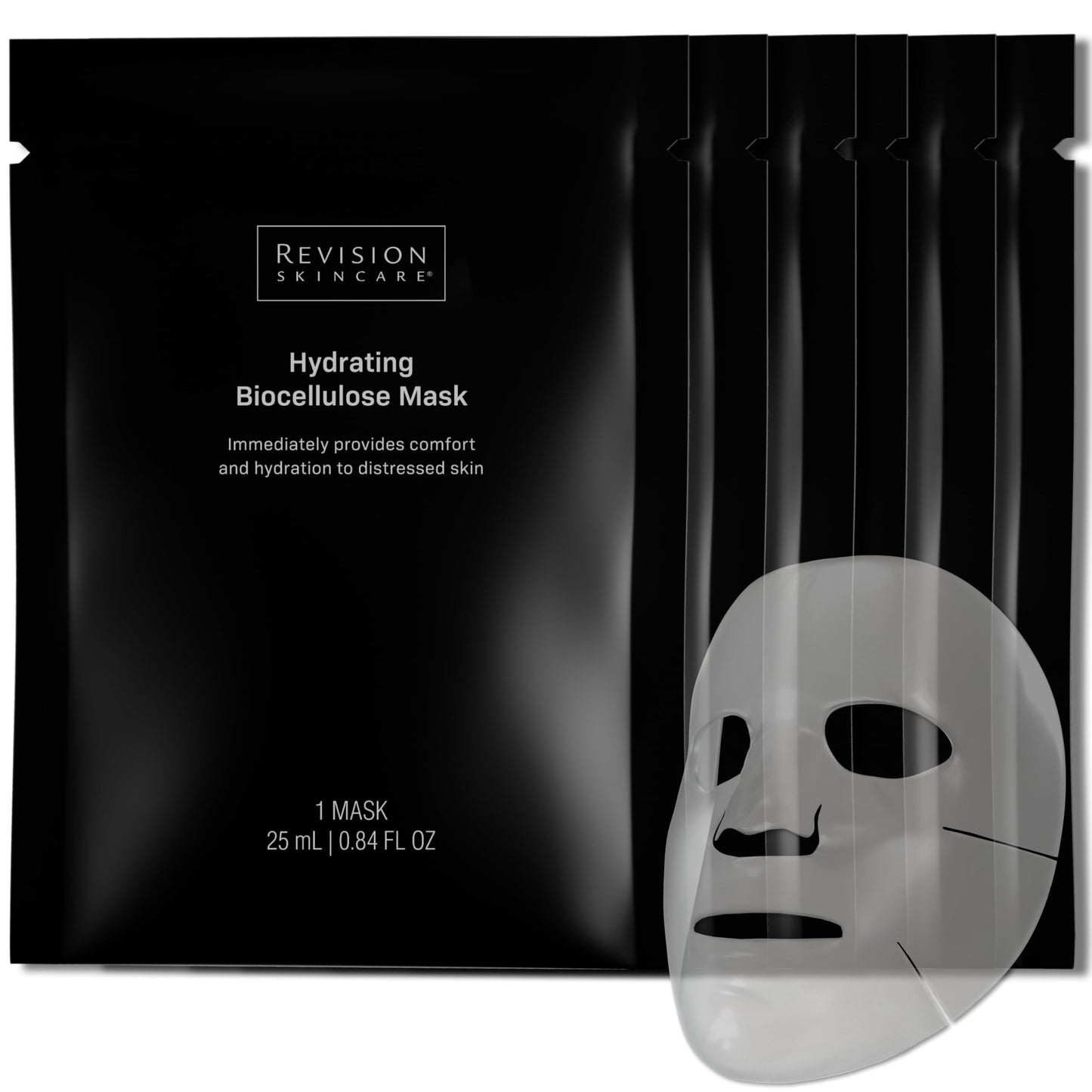 Revision Skincare Hydrating Biocellulose Mask, Soothing Treatment for Sensitive, Dry, and Irritated Skin, Reduces Discomfort and Enhances Skin Barrier Recovery, 6 Sheets