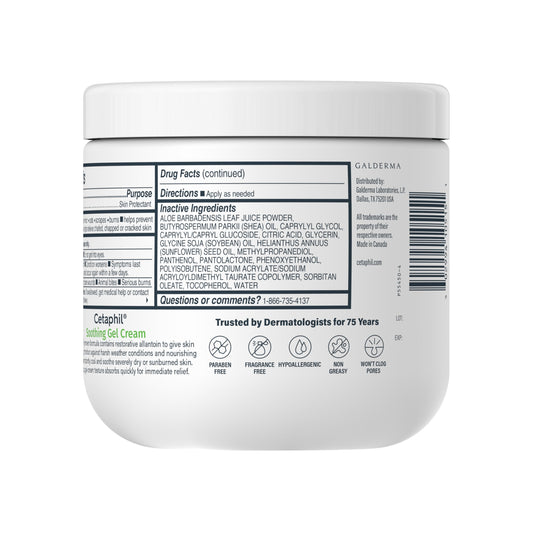 Cetaphil Soothing Gel-Cream with Aloe Instantly Soothes and Hydrates Sensitive Skin, Fragrance and Paraben Free, 16 oz