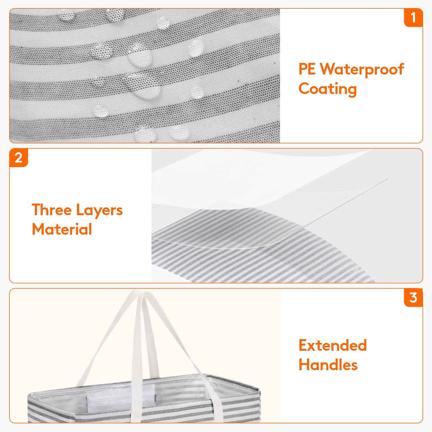 Lifewit Extra Large Tote Bag, Reusable Grocery Bags with Metal Wire Frame and Handles, Standing Utility Foldable Shopping Bags for Storage, Picnics, Beach, Pool, Laundry, Car, Camping, 1 Pack, Grey