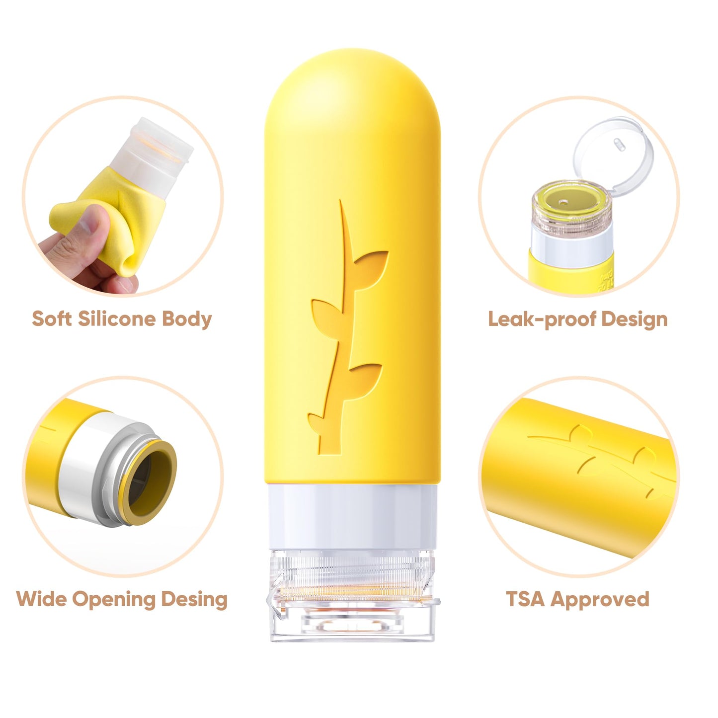 Aeomni 19 pack Travel Bottles for Toiletries, TSA Approved Silicone Travel Size Containers for toiletries Set, Refillable & Leakproof Travel Bottles Kit Travel Size Bottles