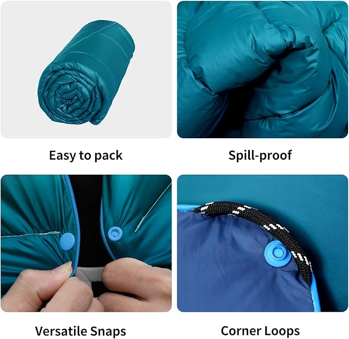 Camping Blanket,MINI Puffy Blanket Down Alternative Blanket Lightweight Windproof Water Resistant for Outdoors,Hiking, Backpacking,Beach,Car,Picnic,Stadium