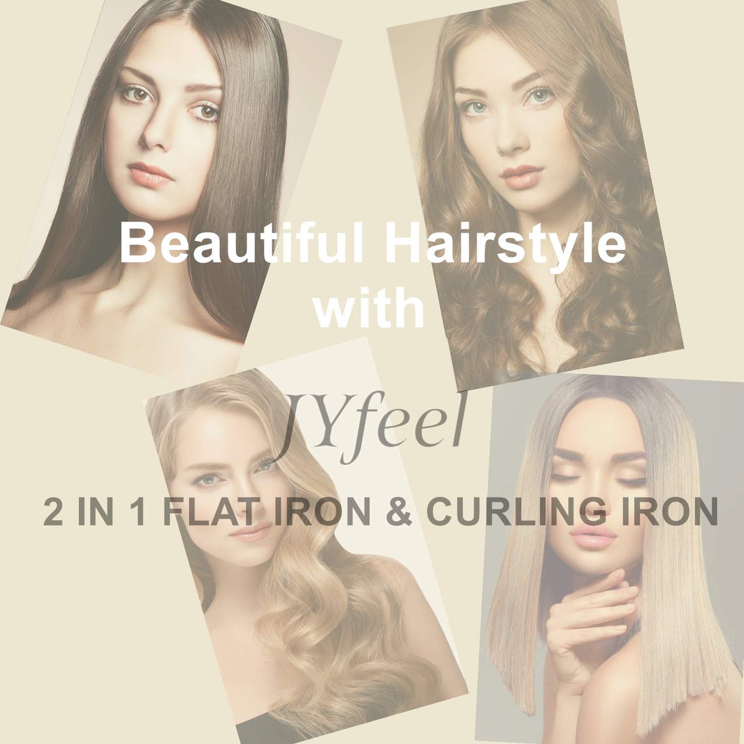 2 in 1 Travel Curling Flat Iron Dual Voltage Mini Hair Straightener and Curler (Rose Gold)