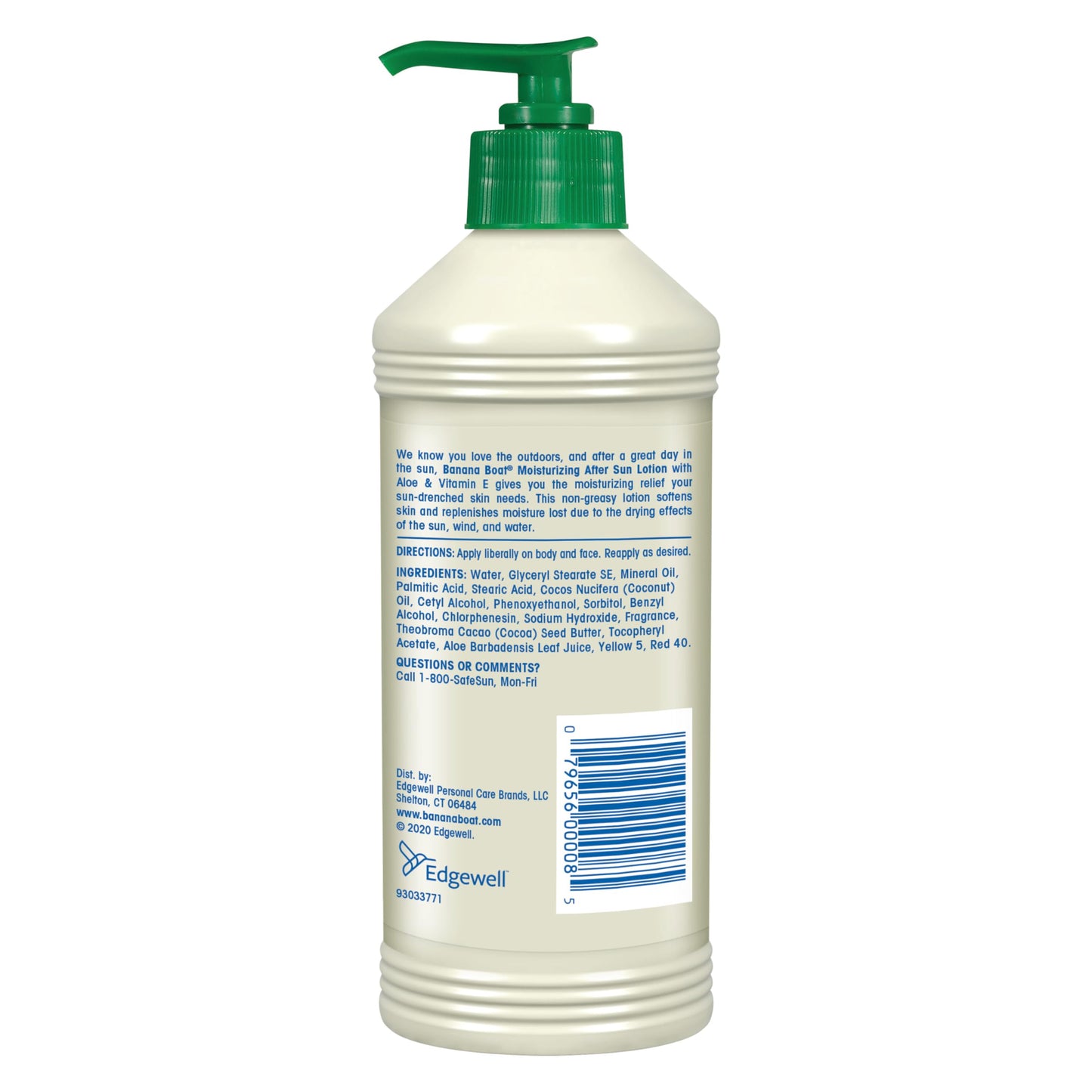 Banana Boat Moisturizing After Sun Lotion with Aloe and Vitamin E, 16oz | After Sun Care, Banana Boat After Sun Lotion, Sunburn Relief, 16oz